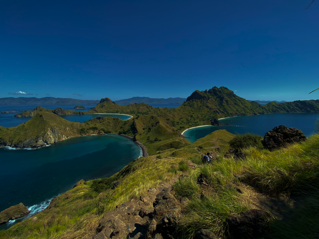 The green hills and turquoise bays of Padar Island, Indonesia
